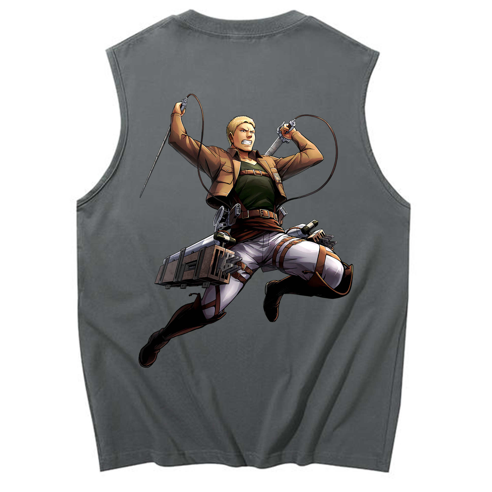 （画像用） 進撃の巨人 ライナー・ブラウン Attack on Titan Reiner Braun コットン100％タンクトップ（背面プリント）